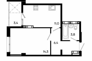1-к квартира, 35,5 м², 5/16 эт.